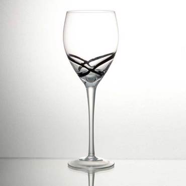 Cryspo Trio Σετ 6 Τεμαχίων Ποτήρι Νερού Κολωνάτο από Φυσητό Γυαλί 'X-TREME BLACK' 5298953